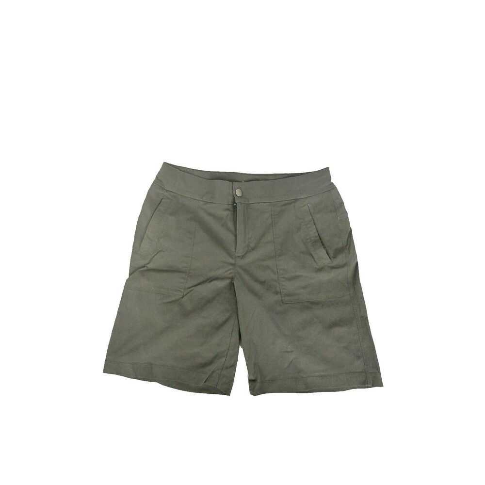 Athleta Womens 10 Black Bermuda Shorts Hiking Travel Utility Performance Pockets